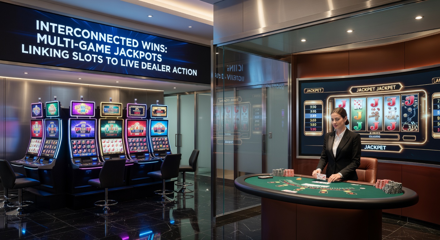 Close-up of a casino screen displaying a massive multi-game jackpot payout shared between slot symbols and live dealer cards