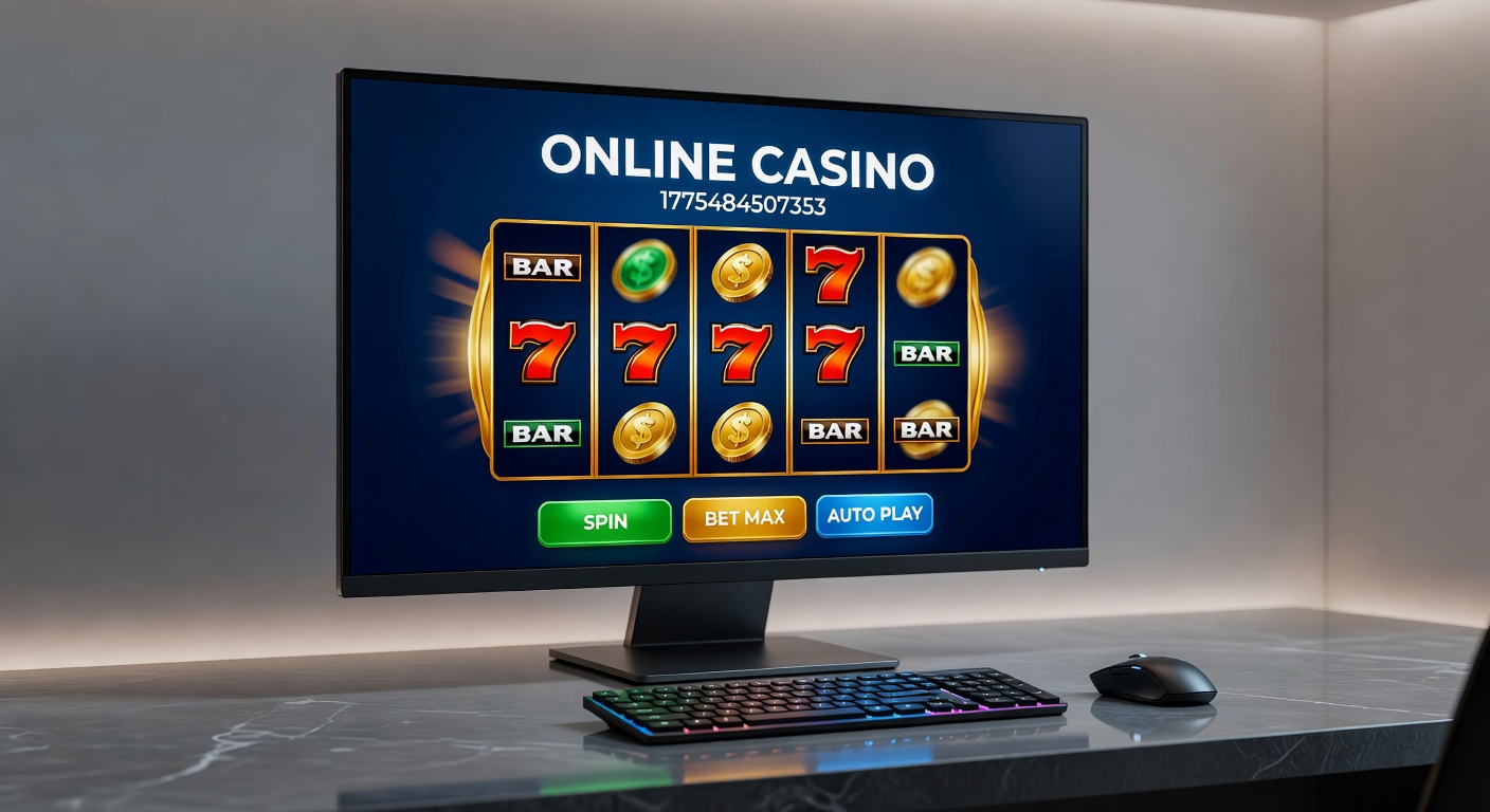 Diverse group of online casino players on devices, with charts showing global market growth and game popularity