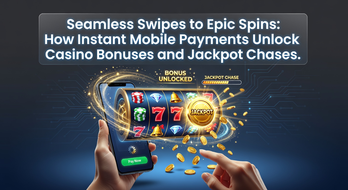 Smartphone displaying instant mobile payment confirmation on a vibrant online casino app, with bonus icons lighting up in the background