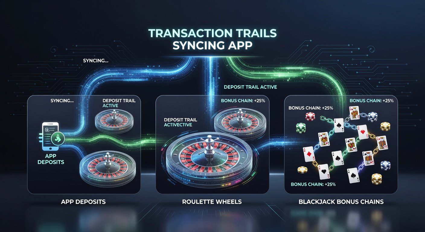 Diagram depicting transaction trail synchronization between app deposits and blackjack bonus chains in live dealer environments